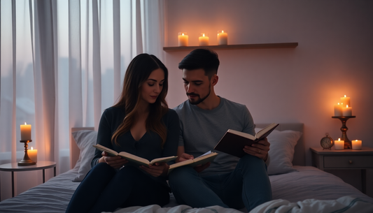 Couple sitting and journalling everything about them