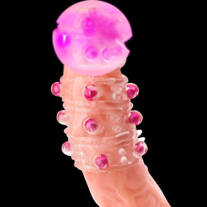 Best sexy Crystal Men's Pearl Horseshoe Ring Sheep Eye Preputial Penis Ring Product for Adults - Nikita Studio