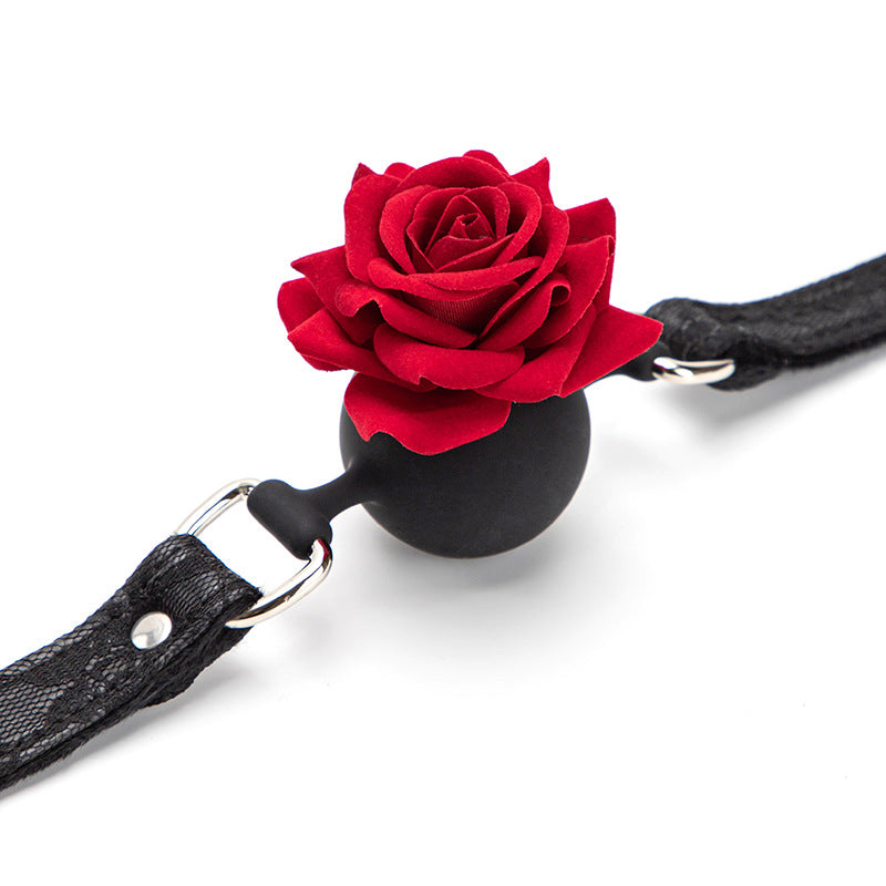 Best products Flirt With Rose Mouth Ball Silicone Mouth Plug for Adults - Nikita Studio