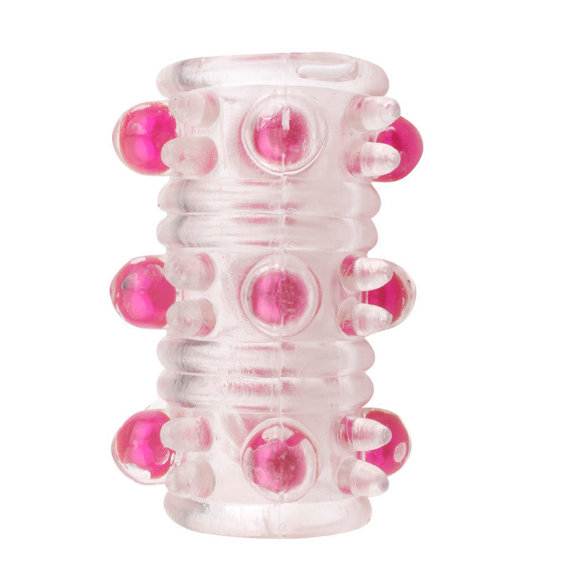 Best sexy Crystal Men's Pearl Horseshoe Ring Sheep Eye Preputial Penis Ring Product for Adults - Nikita Studio