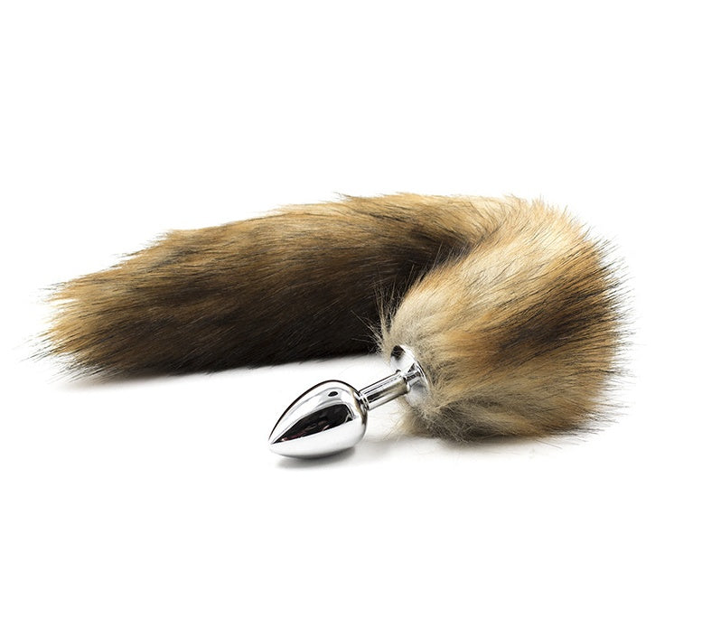 Brown fox Tail play