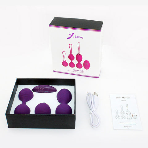 PulseSphere - 2-in-1 Vibrator Ball with Wireless Remote and USB Charging for Ultimate Pleasure.